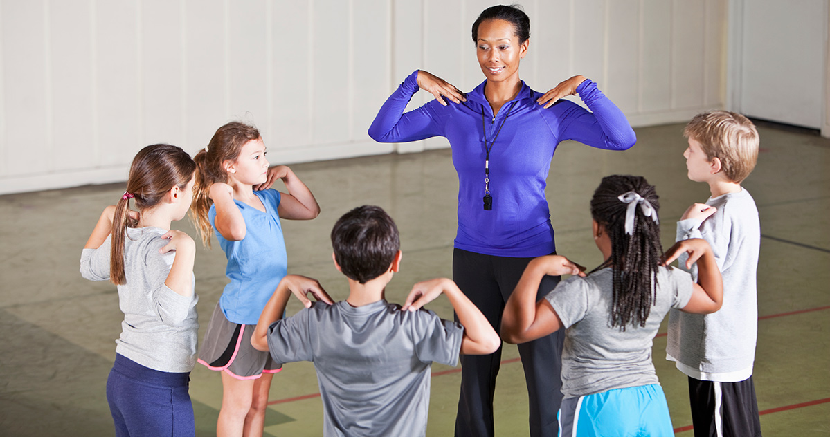 Physical Education Teacher Teaching