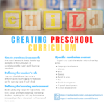 Basic Steps in Creating a Preschool Curriculum | Resilient Educator