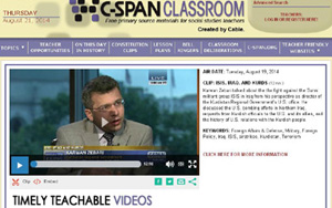 C-Span Classroom offers an abundance of social studies resources