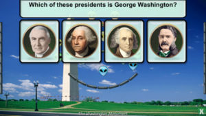 The 'Presidents vs. Aliens' app helps 9- to 11-year-olds learn about American presidents