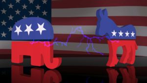Republican vs Democrat 3D image