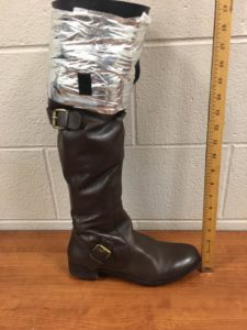 Prosthetic leg STEAM project by a Faubion student.