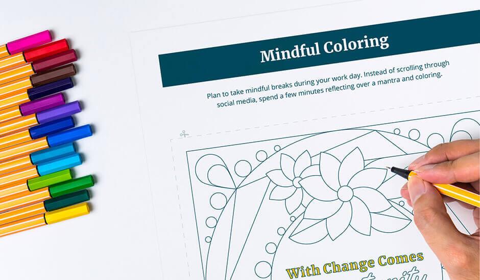 Mindful Coloring pages worksheet